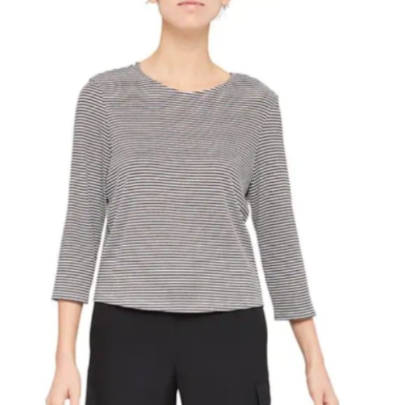 Theory Lowell Square Striped Tee MSRP $140 Great Reviews SZ S M L XL - Picture 7 of 8